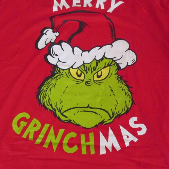Grinch Who Stole Christmas Merry Grinchmas Large 12-14 Soft Sleep Shirt - Picture 3 of 5